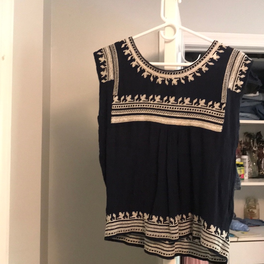 navy forever 21 top